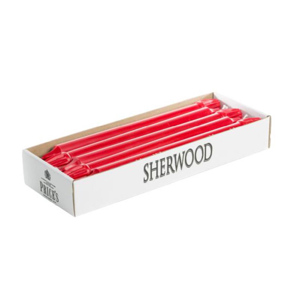 Price's Sherwood Red Dinner Candles 30cm (Box of 10) Extra Image 2